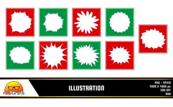 9 Sets of Christmas Frames and Twibbon for Holiday Illustrations