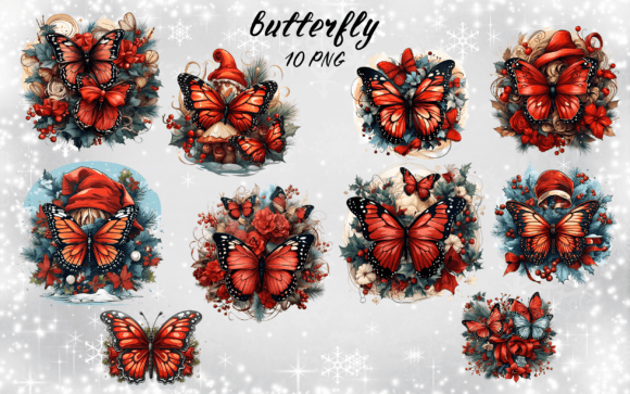 Butterfly Christmas Sublimation Clipart: A Review for Illustrations