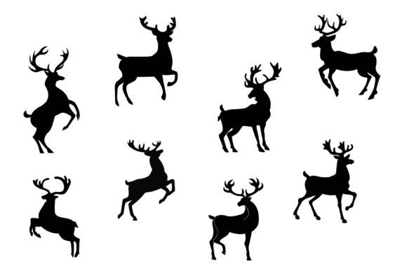 Christmas Deer Silhouettes: Premium Illustrations for Brand Storytelling