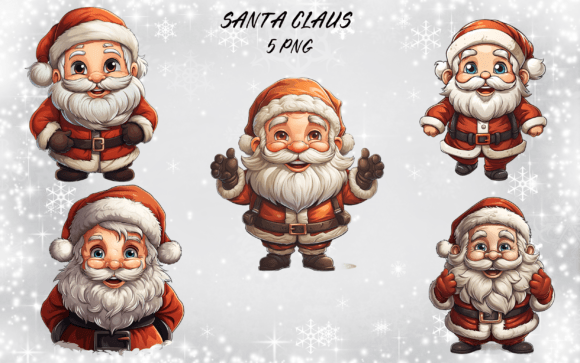 Christmas Santa Claus Sublimation Bundle: A Review of Modern Illustrations