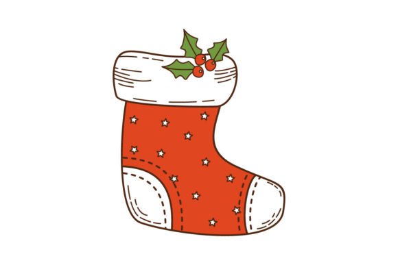 Christmas Stocking with Colorful: A Review of Modern Illustrations