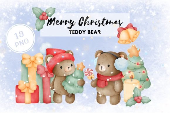 Christmas Teddy Bear Watercolor: A Designer's Review of Seasonal Illustrations
