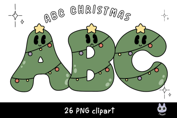 Christmas Tree Alphabet Retro Font Png: A Review for Modern Illustrations
