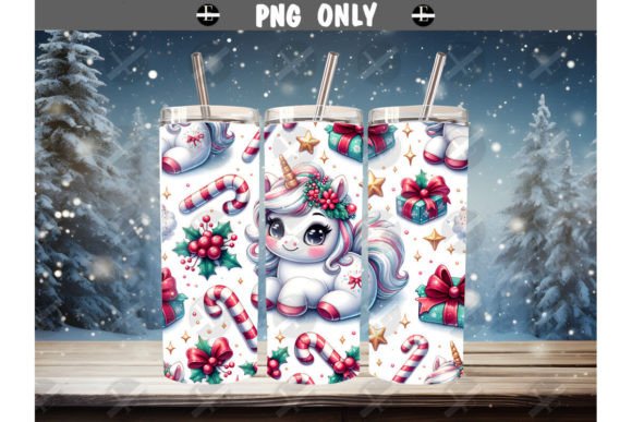Christmas Tumbler Wraps - Unicorn PNG Review