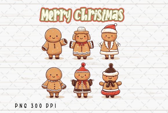 Gingerbread Retro Merry Christmas PNG Review