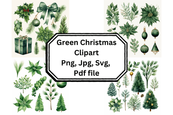 Green Christmas Clipart: A Designer's Review for Real Embroidery Projects