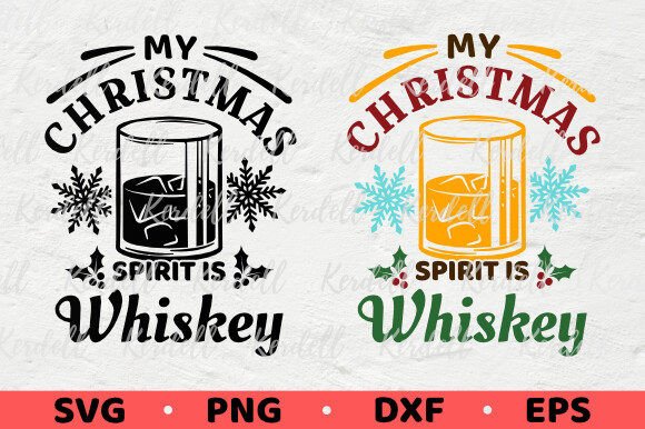 My Christmas Spirit is Whiskey,Christmas Illustrations Review