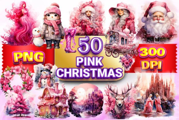 Pink Christmas Clipart Bundle Review