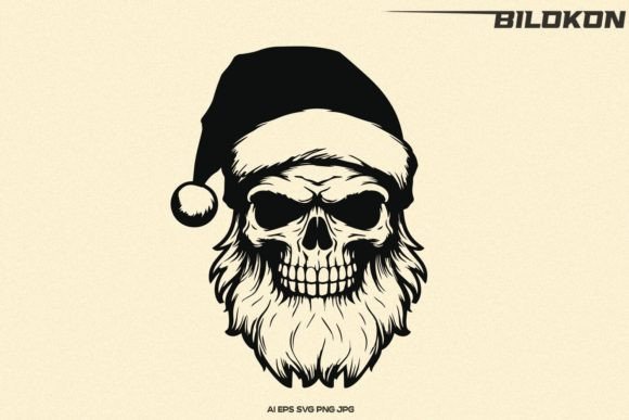 Skull Santa Claus Face, Christmas SVG: A Review for Crafters and Illustrations