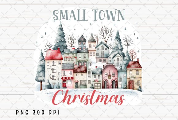 Small Town Merry Christmas Hometown PNG Review for Illustrations