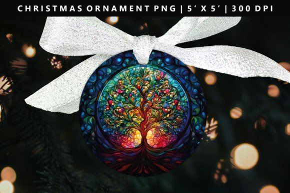 Tree Christmas Ornament Design for Branding and Illustrations
