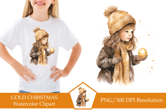 Watercolor Christmas Little Girl: A Designer's Review of Seasonal Illustrations
